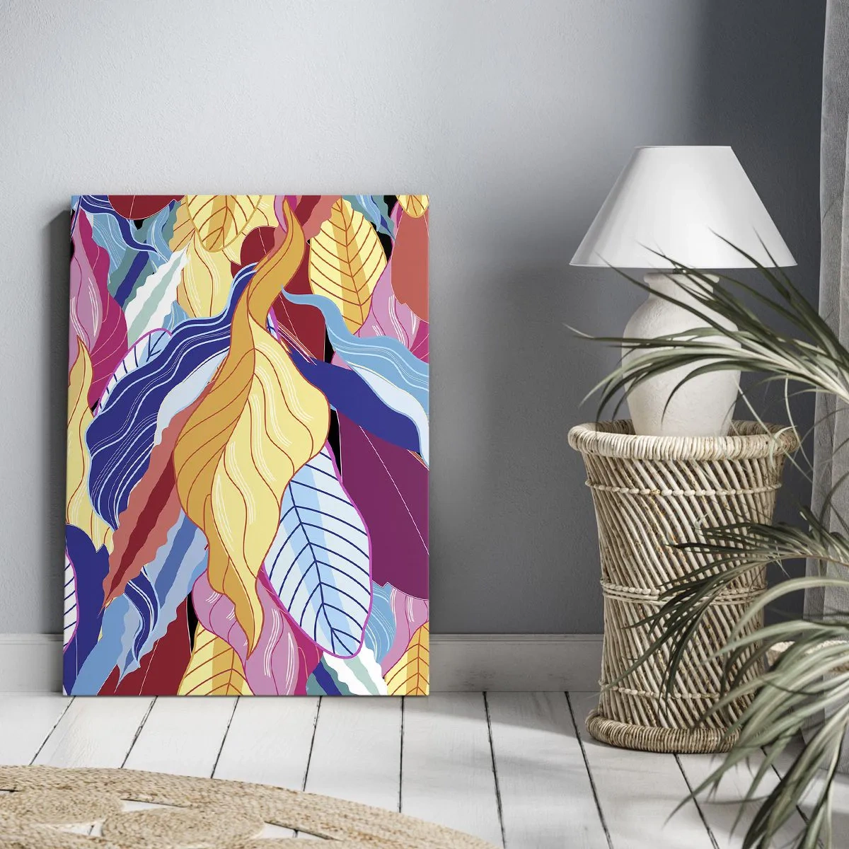 Bild auf Leinwand - Leinwandbild - Buntes Durcheinander - 55x100 cm