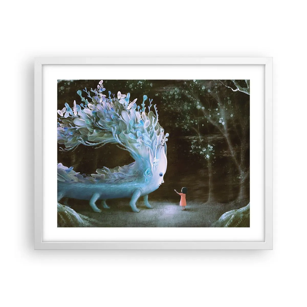 Poster in einem weißen Rahmen - Fantastisches Treffen - 50x40 cm