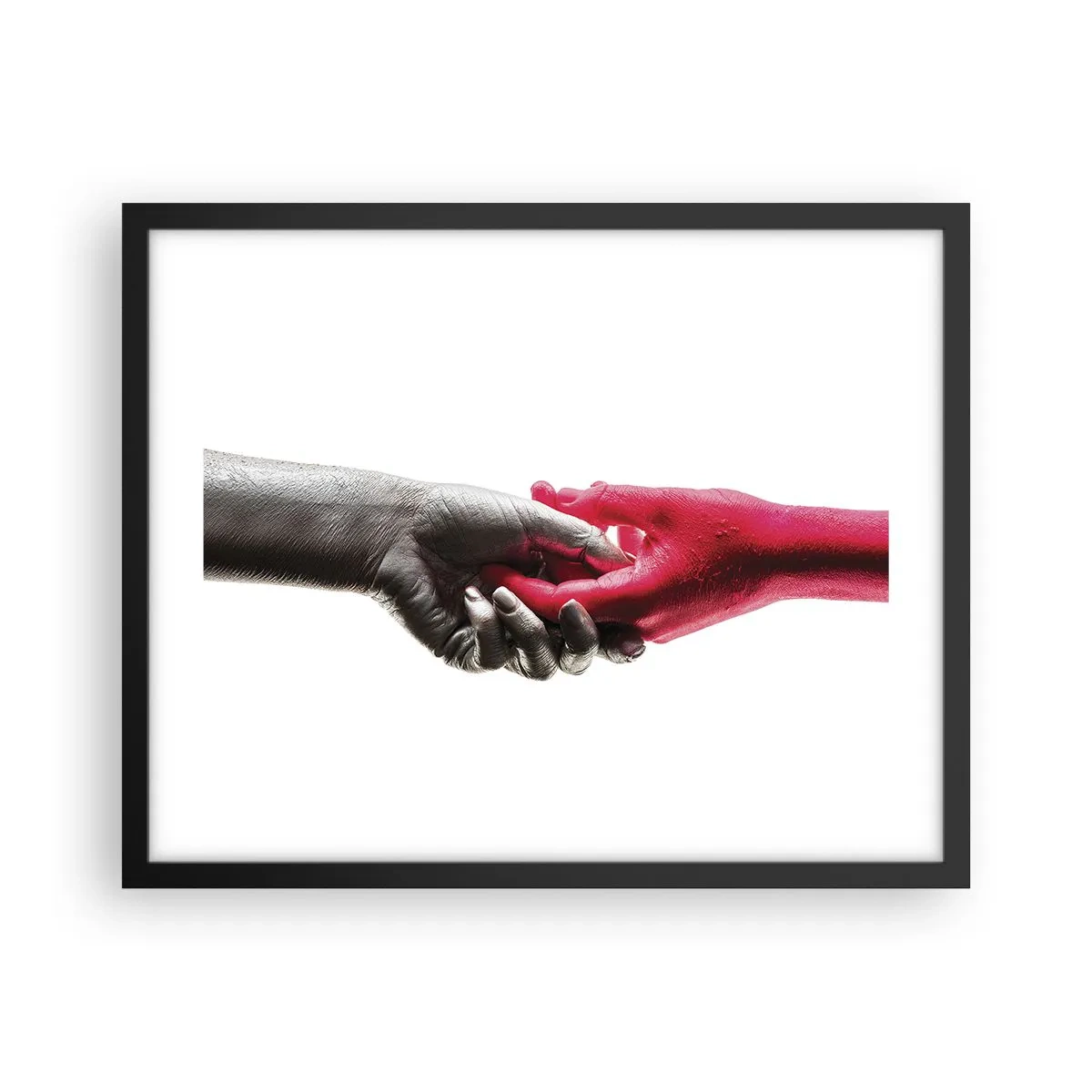 Poster in einem schwarzem Rahmen - Gemeinsam, obwohl anders - 50x40 cm