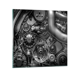 Glasbild - Bild auf glas - Die Poesie der Mechanik - 30x30 cm