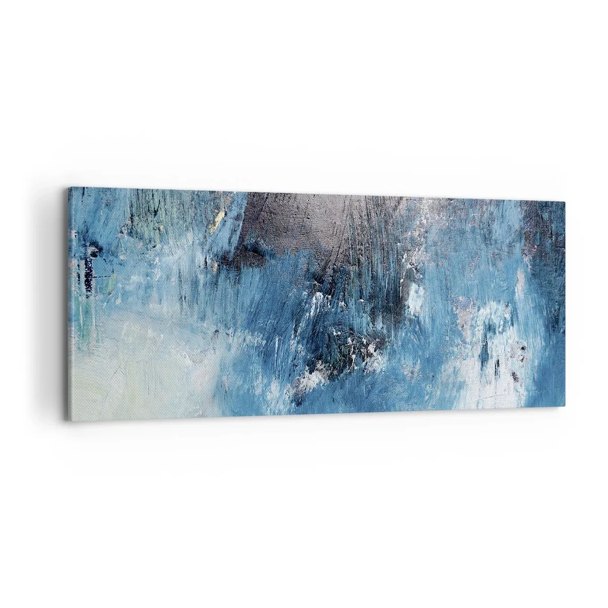 Bild auf Leinwand - Leinwandbild - Rhapsodie in Blau - 100x40 cm
