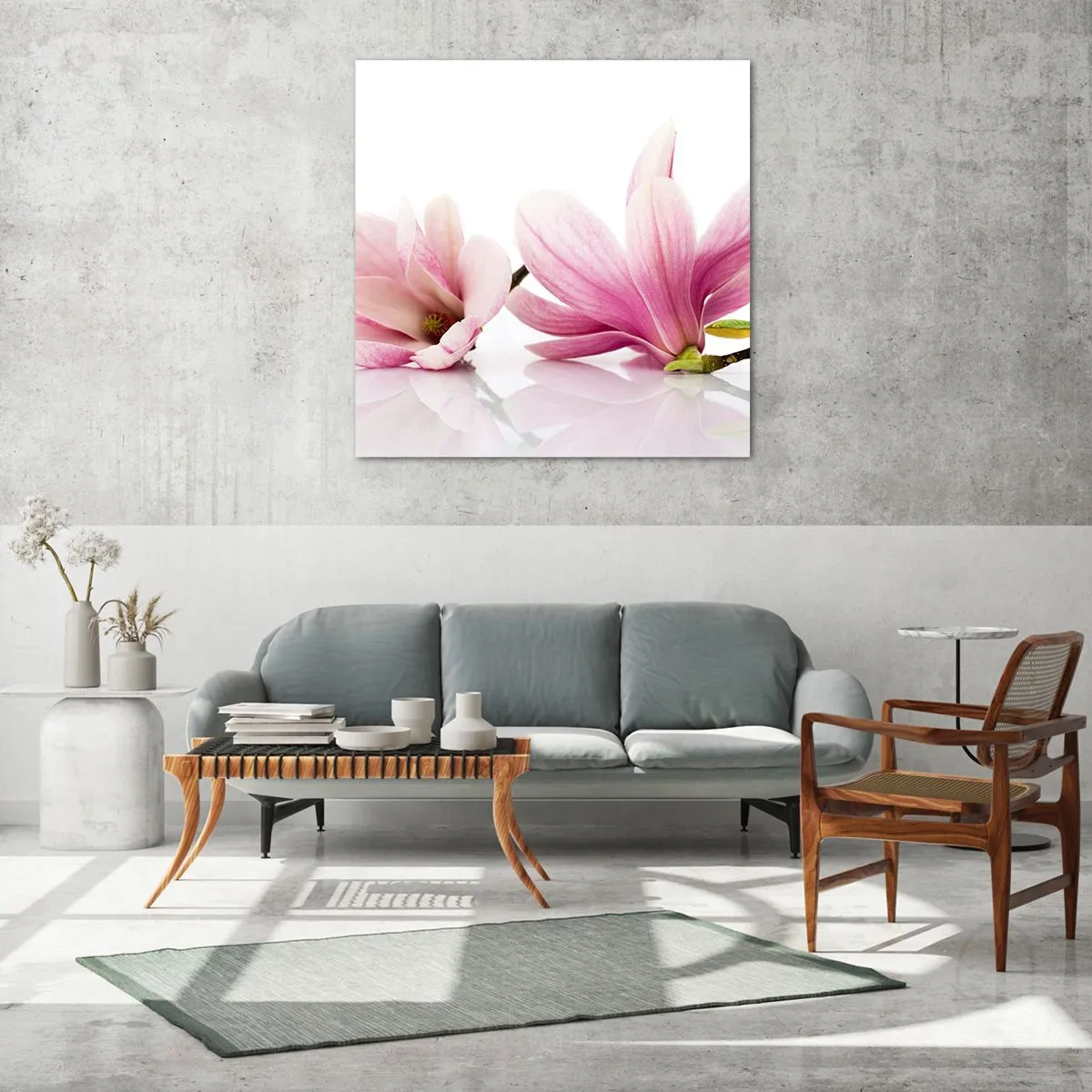 Glasbild - Bild auf glas - Zart wie ein Frühlingswind - 70x70 cm