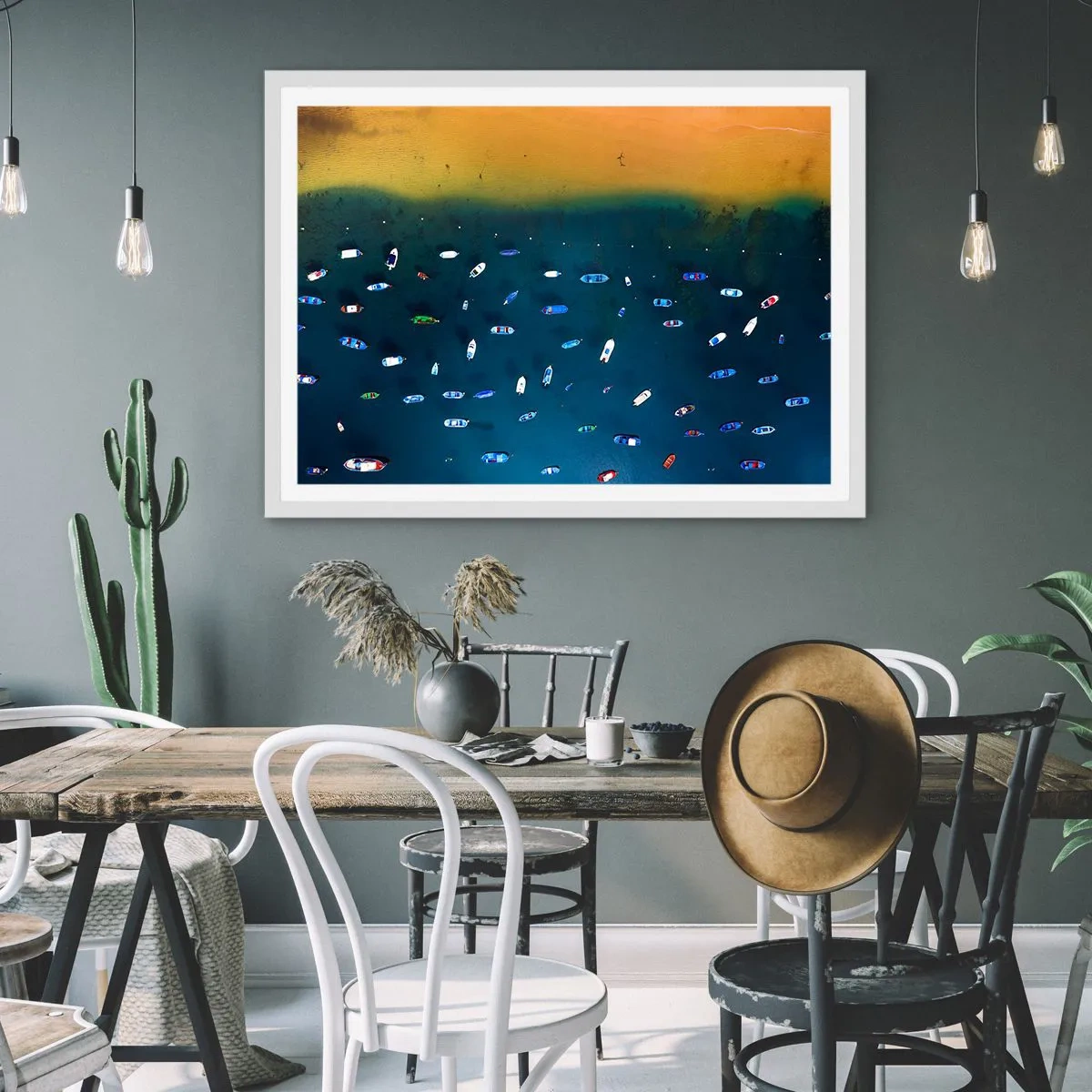 Poster in einem weißen Rahmen - Feiertagsspiel - 91x61 cm