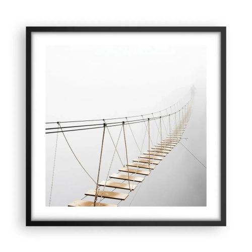 Poster in einem schwarzem Rahmen - Wohin wird es dich führen? - 50x50 cm