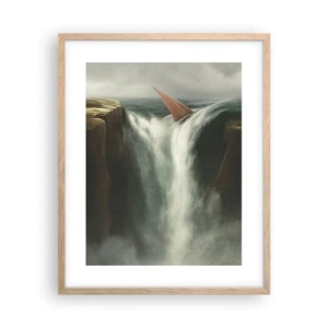 Poster in einem Rahmen aus heller Eiche - Warnung des Lebens - 40x50 cm