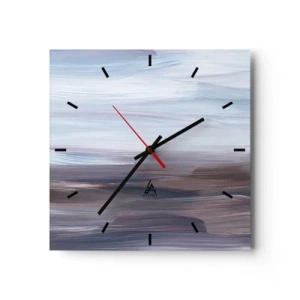 Wanduhr - Glasuhr - Elemente: Wasser - 40x40 cm