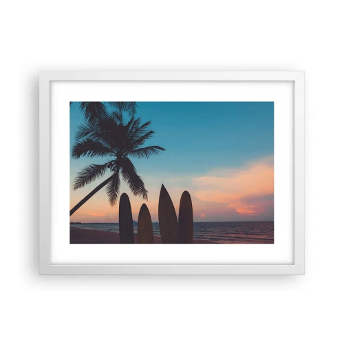 Poster in einem weißen Rahmen - Morgen wird es auch lustig - 40x30 cm