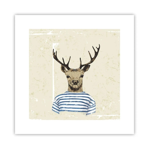 Poster - Weil ich gestreifte T-Shirts mag! - 30x30 cm