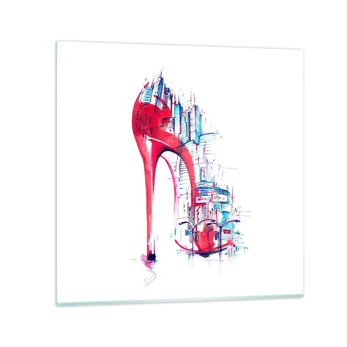 Glasbild - Bild auf glas - Ein Großstadt-Dandy - 70x70 cm