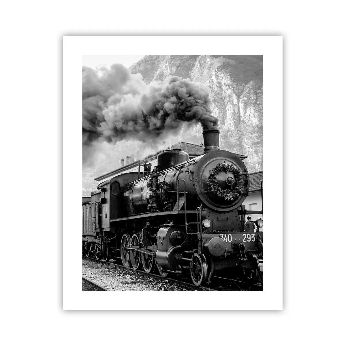 Poster - Steht am Bahnhof ... - 40x50 cm