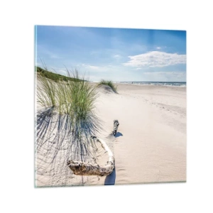 Glasbild - Bild auf glas - Der schönste Strand? Ostsee-Strand - 60x60 cm