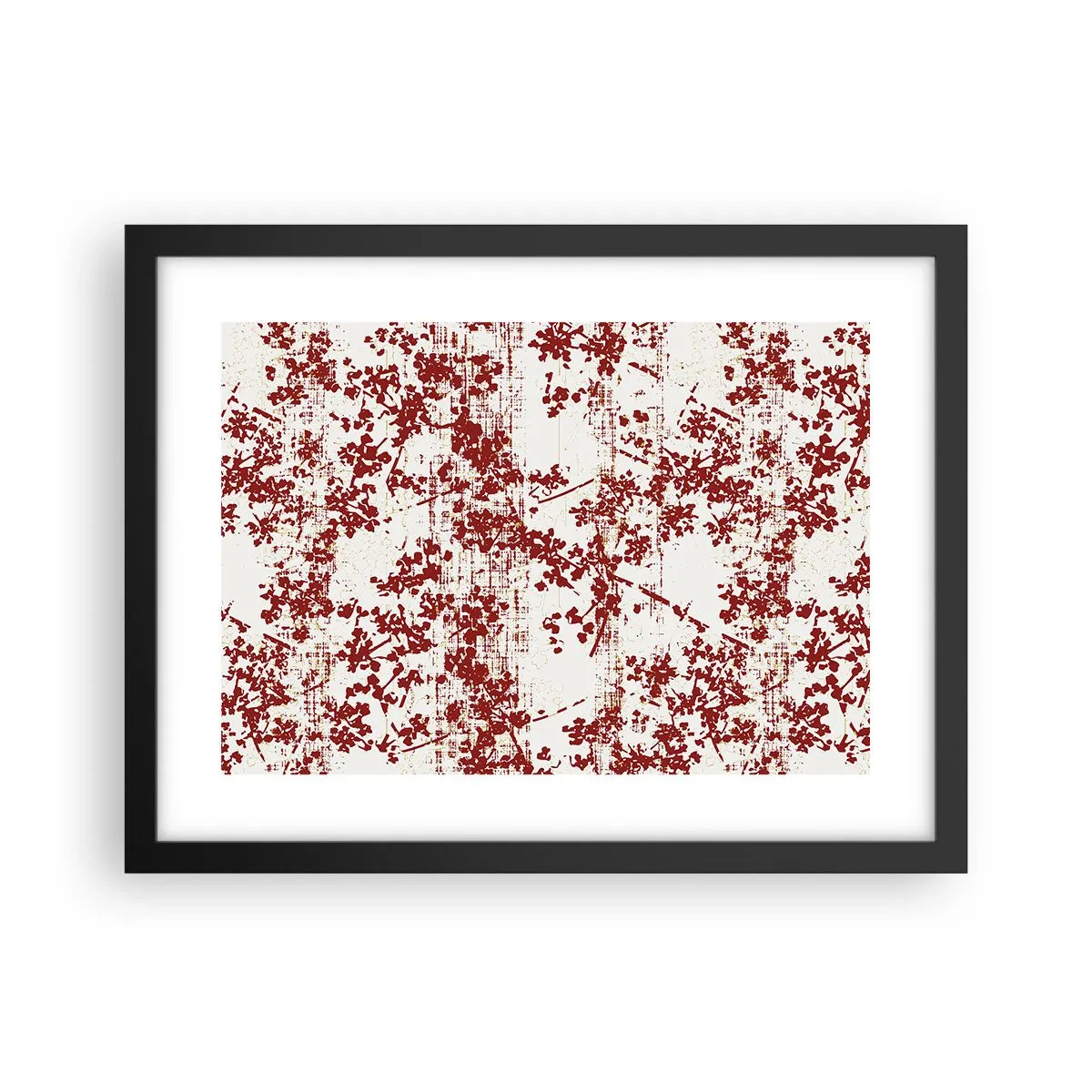 Poster in einem schwarzem Rahmen - Wie alter Perkal - 40x30 cm