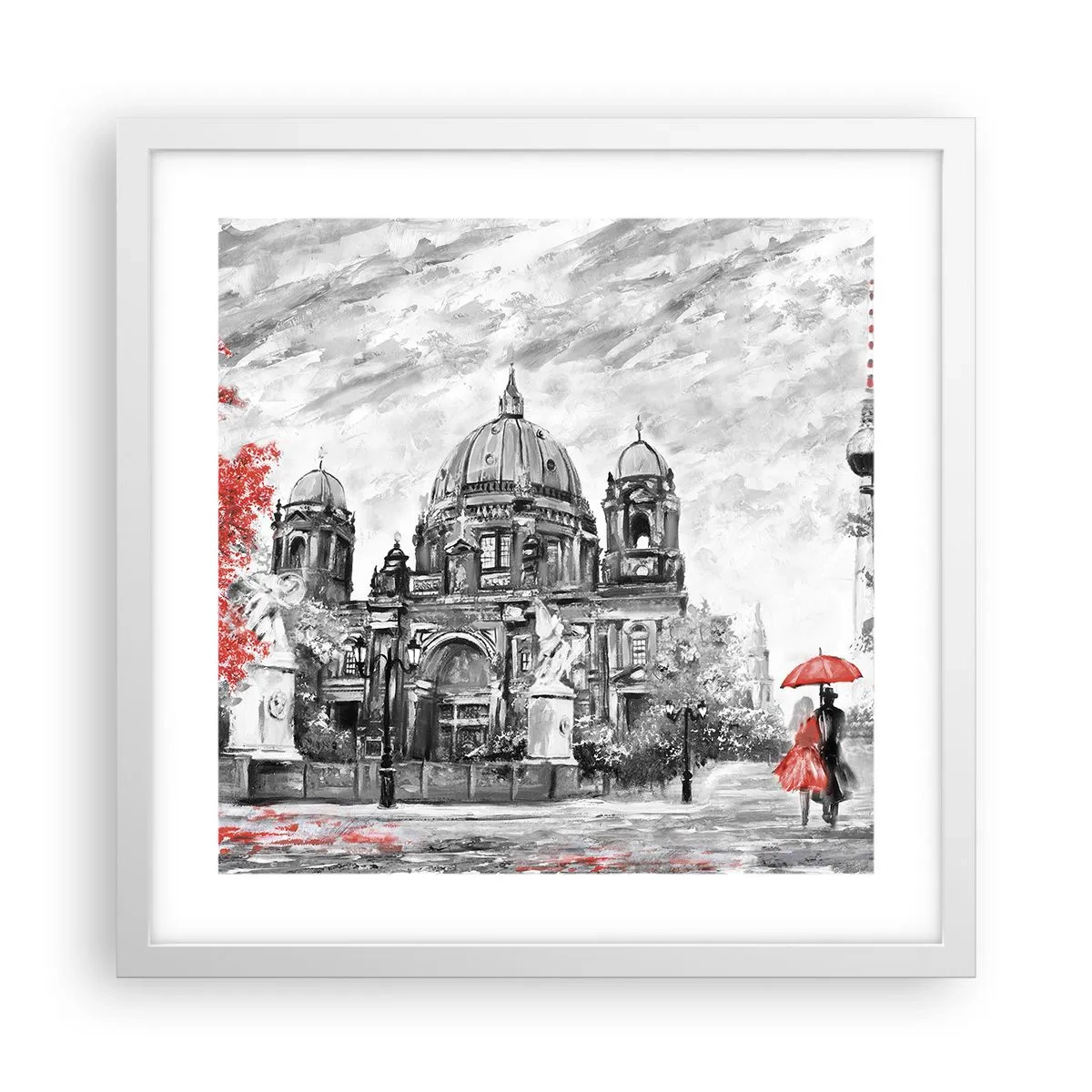 Poster in einem weißen Rahmen - Berliner Treffen - 40x40 cm