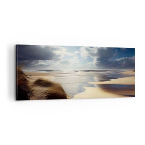 Bild auf Leinwand - Leinwandbild - Strand, wilder Strand - 100x40 cm