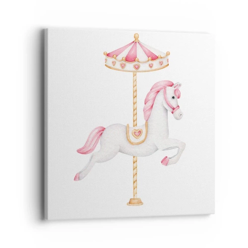 Bild auf Leinwand - Leinwandbild - Er legte los - 40x40 cm