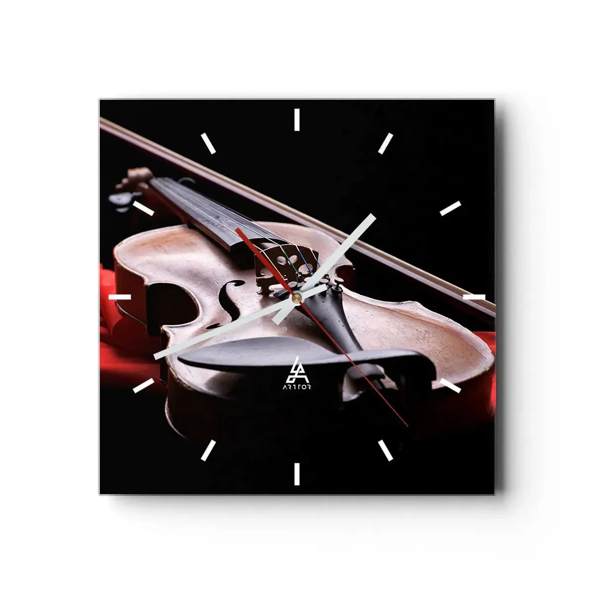 Wanduhr - Glasuhr - Musik der Gefühle - 40x40 cm