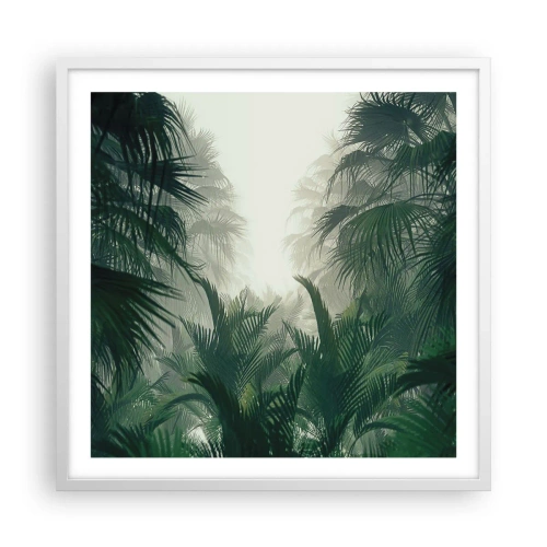 Poster in einem weißen Rahmen - Tropisches Geheimnis - 60x60 cm
