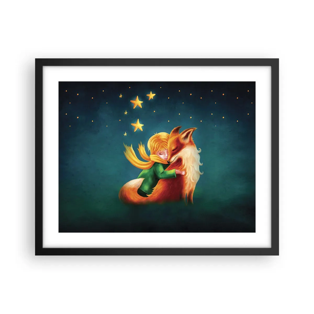 Poster in einem schwarzem Rahmen - Kleiner Prinz - 50x40 cm