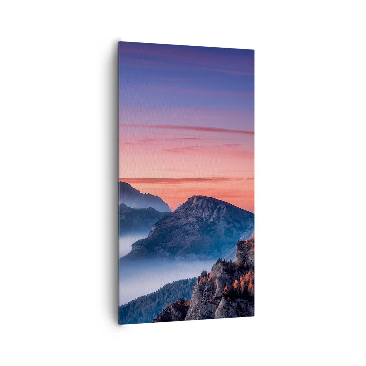 Bild auf Leinwand - Leinwandbild - Über die Täler - 65x120 cm