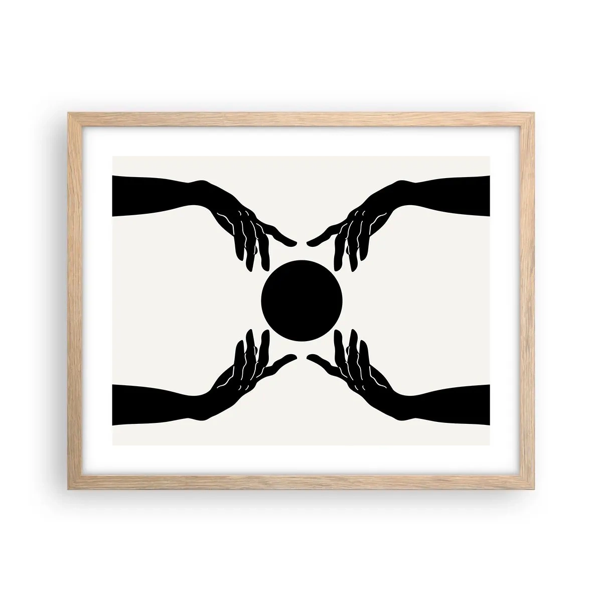 Poster in einem Rahmen aus heller Eiche - Geheimes Zeichen - 50x40 cm