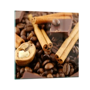 Glasbild - Bild auf glas - Konzert der Aromen - 60x60 cm