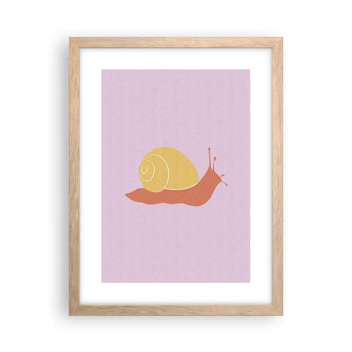 Poster in einem Rahmen aus heller Eiche - Es gibt keine Eile - 30x40 cm