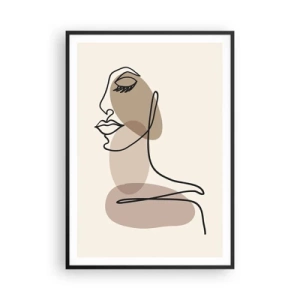 Poster in einem schwarzem Rahmen - Eine gewisse Linie der Schönheit - 70x100 cm