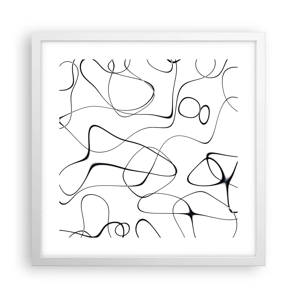 Poster in einem weißen Rahmen - Lebenswege, Wechselfälle - 40x40 cm