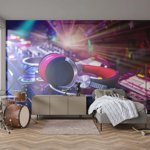 Fototapete Premium Canvas - Es wird, es wird passieren - Musik, Musik Studio, Kopfhörer - 500x350 cm