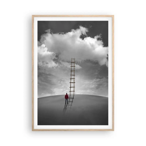 Poster in einem Rahmen aus heller Eiche - Alles ist möglich - 70x100 cm