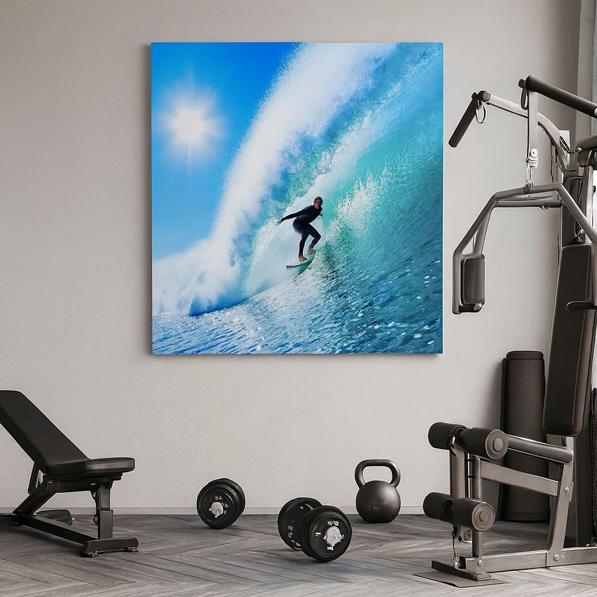 Bild auf Leinwand - Leinwandbild - Durch das große Blau - 30x30 cm