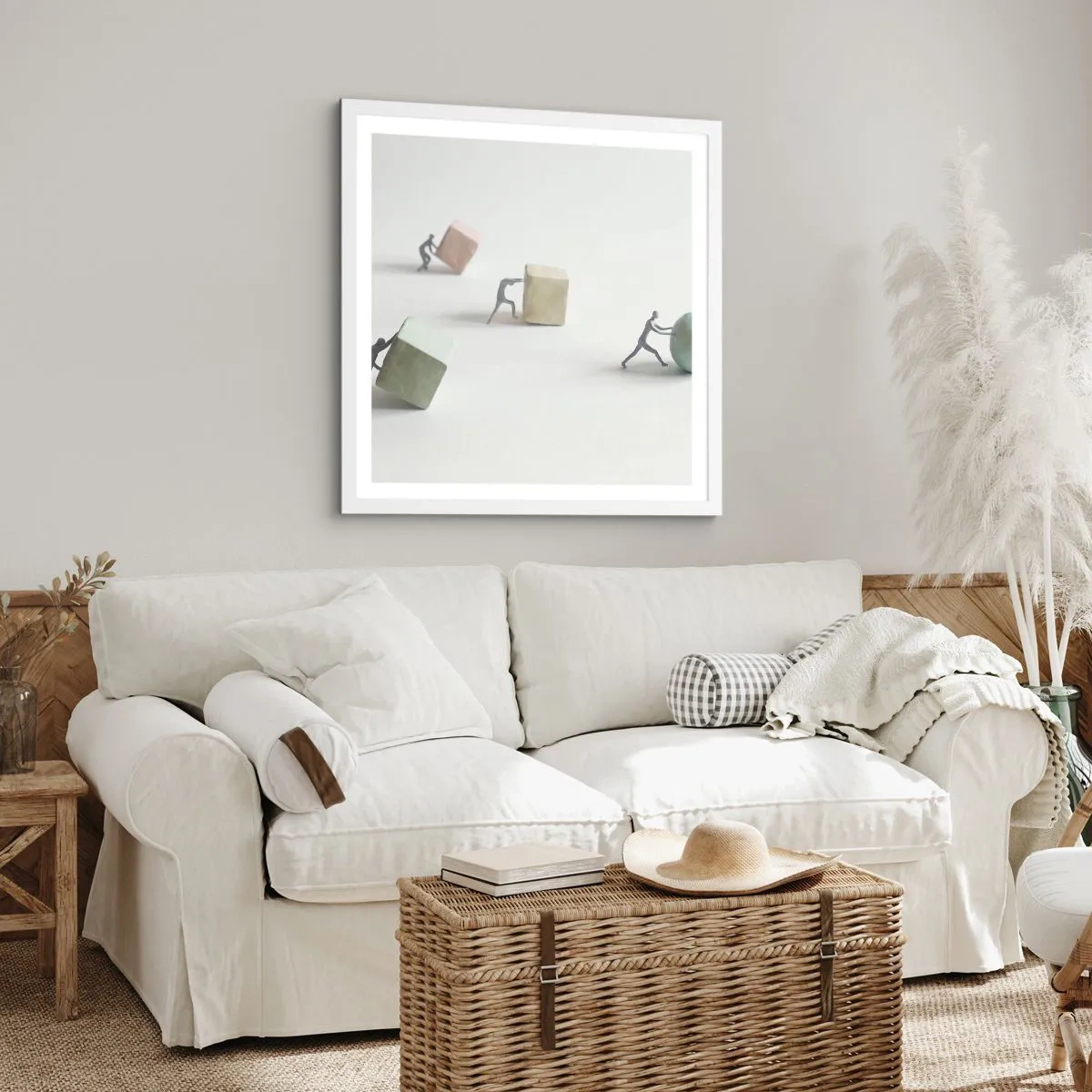 Poster in einem weißen Rahmen - Pures Leben - 30x30 cm