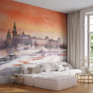 Fototapete Standard Eco - Königlicher Sonnenuntergang - Landschaft, Landschaft, Klassisch - 150x105 cm
