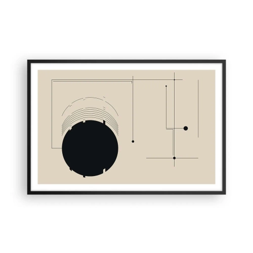 Poster in einem schwarzem Rahmen - Flexible und dynamische Komposition - 91x61 cm
