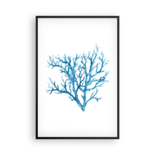 Poster in einem schwarzem Rahmen - Nautisches Filigran - 61x91 cm