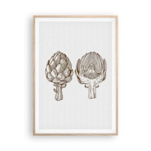 Poster in einem Rahmen aus heller Eiche - Anatomie-Lektion - 70x100 cm