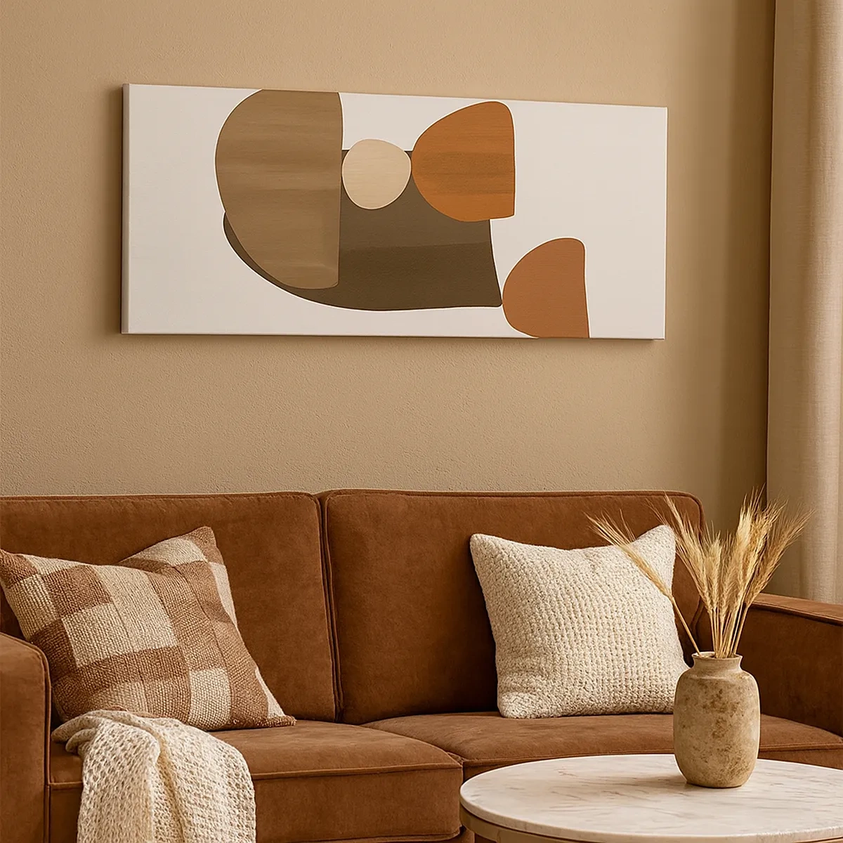 Bild auf Leinwand - Leinwandbild - Komposition in Bronze - 30x30 cm