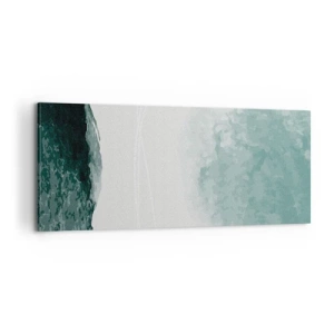 Bild auf Leinwand - Leinwandbild - Begegnung mit Nebel - 100x40 cm
