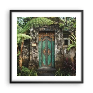 Poster in einem schwarzem Rahmen - Eine Tür zu einer exotischen Welt - 50x50 cm