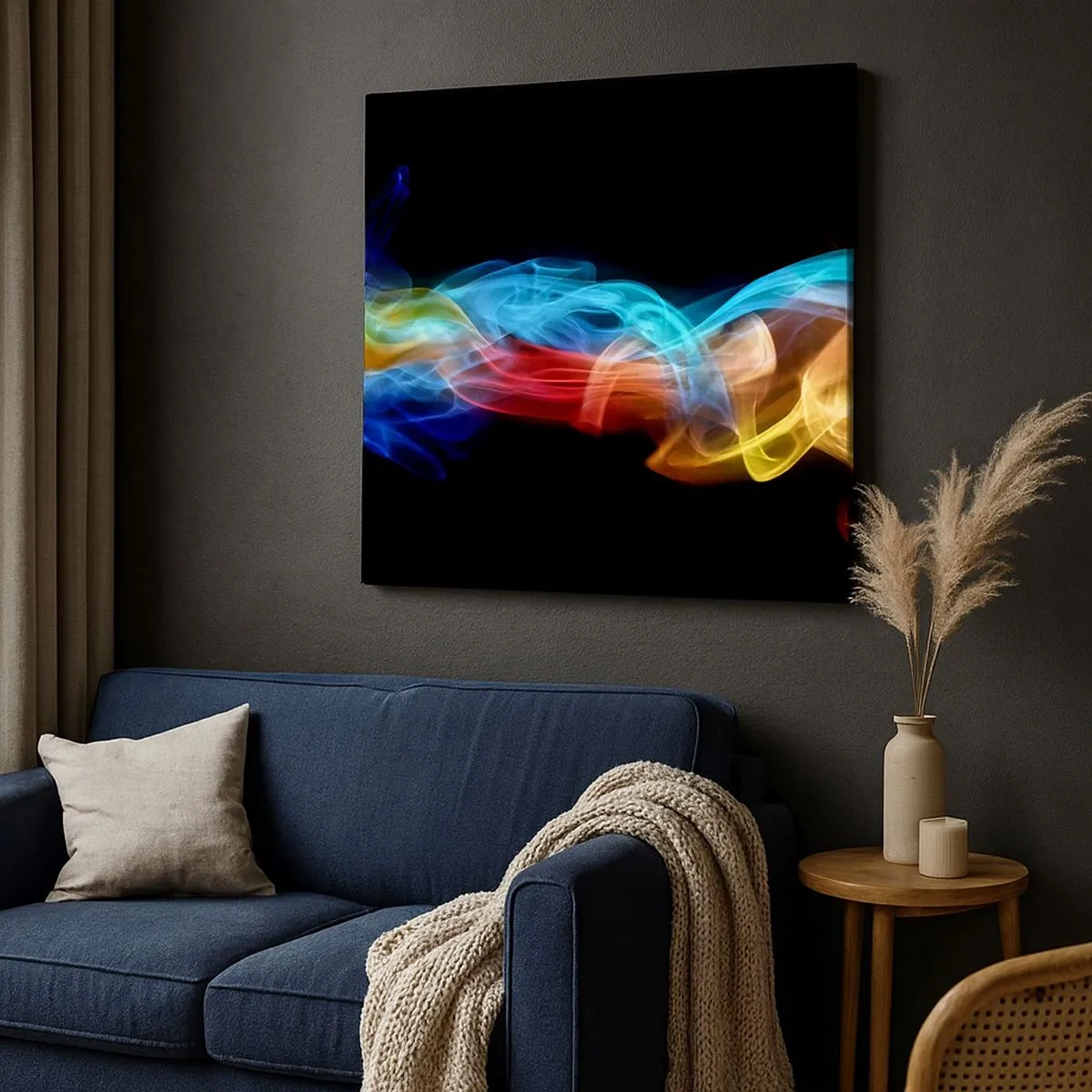 Bild auf Leinwand - Leinwandbild - Regenbogentanz der Nebel - 30x30 cm