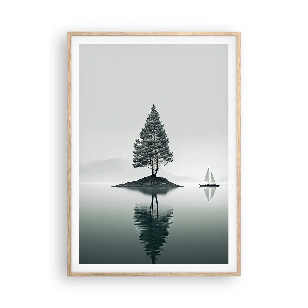 Poster in einem Rahmen aus heller Eiche - Traum - 70x100 cm