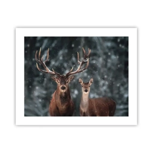 Poster - Herr des Waldes mit seiner Frau - 50x40 cm