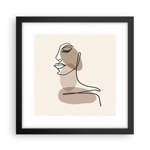 Poster in einem schwarzem Rahmen - Sich selbst zugehört - 30x30 cm