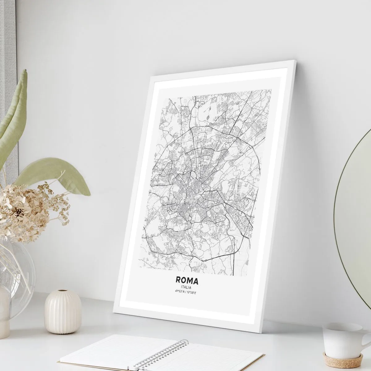 Poster in einem weißen Rahmen - Römischer Kreis - 40x50 cm