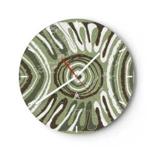 Wanduhr - Glasuhr - Explosion von Emotionen - 40x40 cm