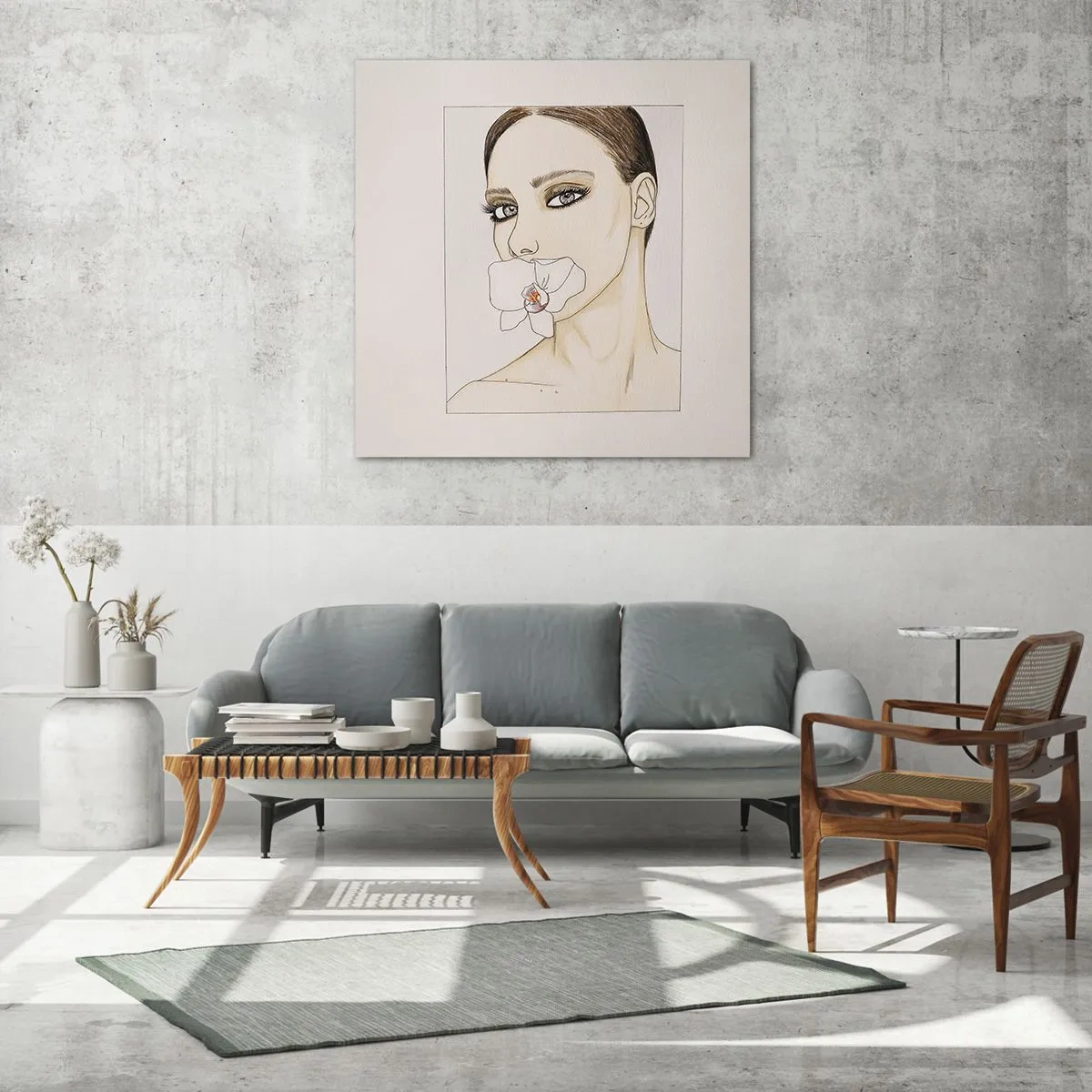 Glasbild - Bild auf glas - Ein Symbol für Eleganz und Schönheit - 30x30 cm