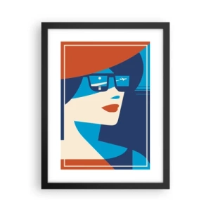 Poster in einem schwarzem Rahmen - Urlaubsreise - 30x40 cm