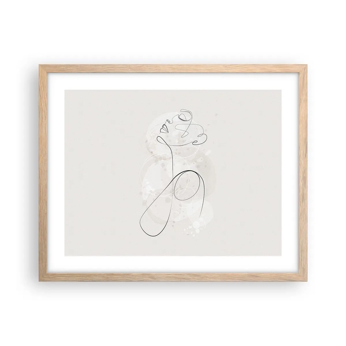 Poster in einem Rahmen aus heller Eiche - Die Spirale der Schönheit - 50x40 cm