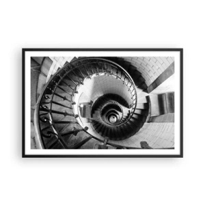 Poster in einem schwarzem Rahmen - Höher und höher - 91x61 cm