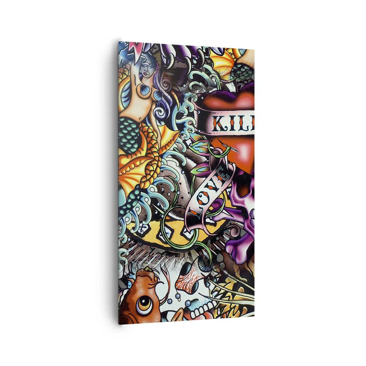 Bild auf Leinwand - Leinwandbild - Der Traum des Tätowierers - 65x120 cm